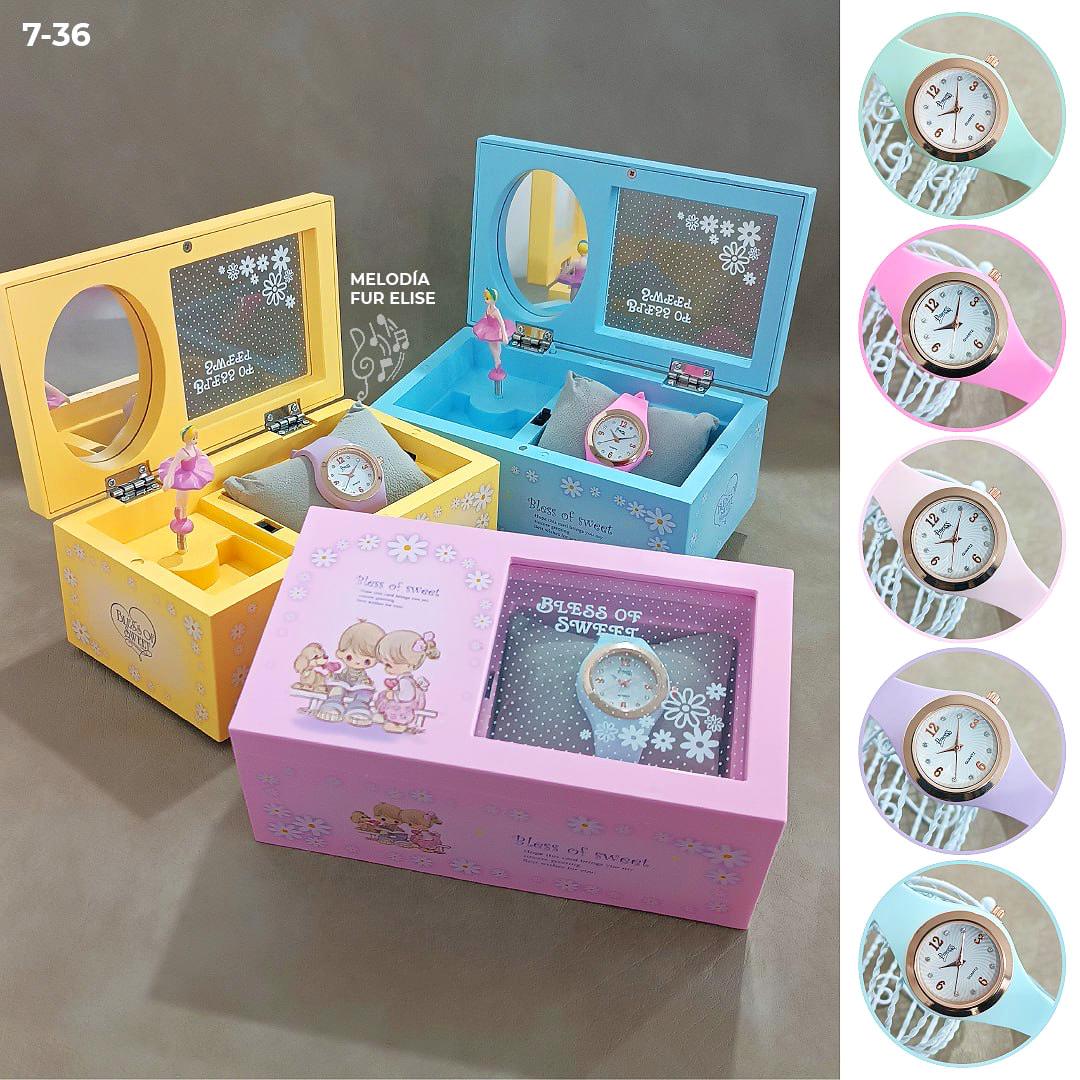 RELOJ PRINCESS + COFRE MUSICAL BAILARINA