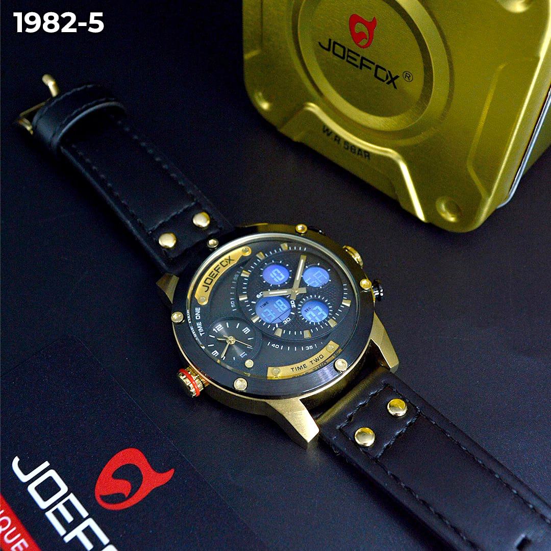 RELOJ HOMBRE JOEFOX 1982 ANALOGO DIGITAL CUERO