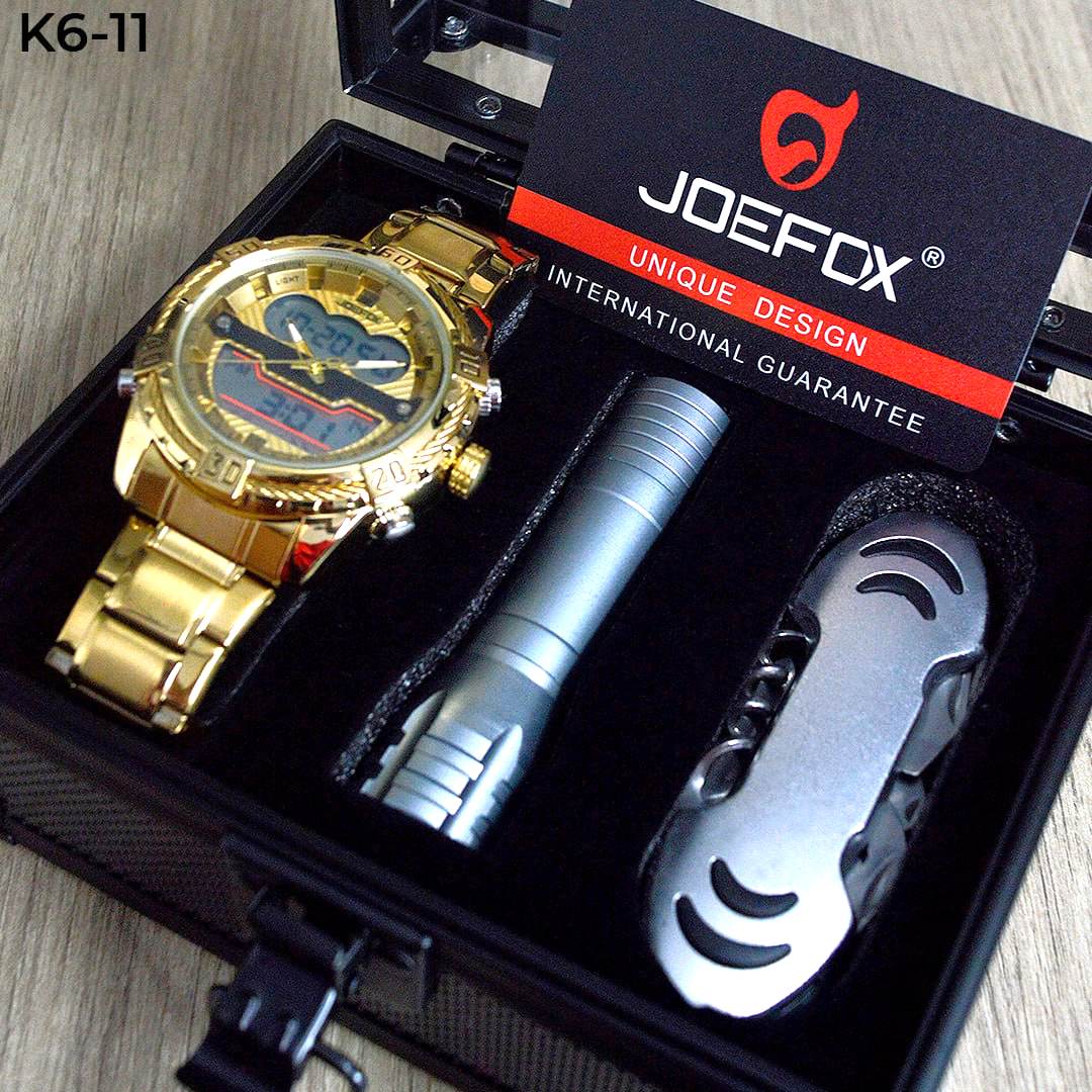 RELOJ JOEFOX + LINTERNA Y MULTIHERRAMIENTA