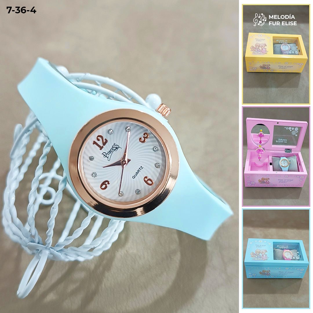 RELOJ PRINCESS + COFRE MUSICAL BAILARINA