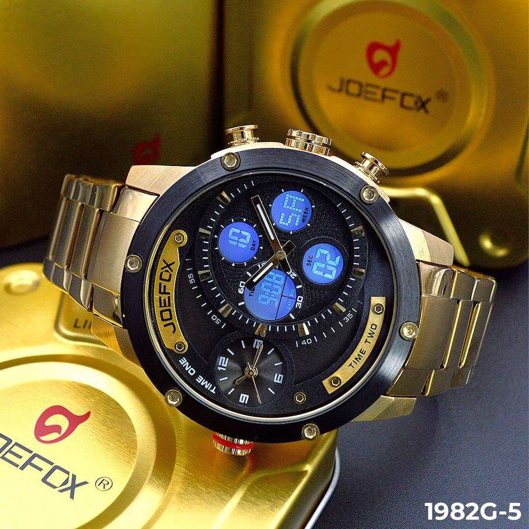 RELOJ HOMBRE JOEFOX 1982G ANALOGO DIGITAL METAL