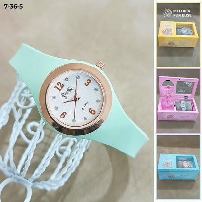 RELOJ PRINCESS + COFRE MUSICAL BAILARINA