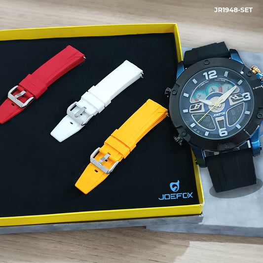 SET RELOJ JOEFOX CON 4 PULSOS INTERCAMBIABLES